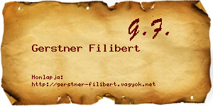 Gerstner Filibert névjegykártya